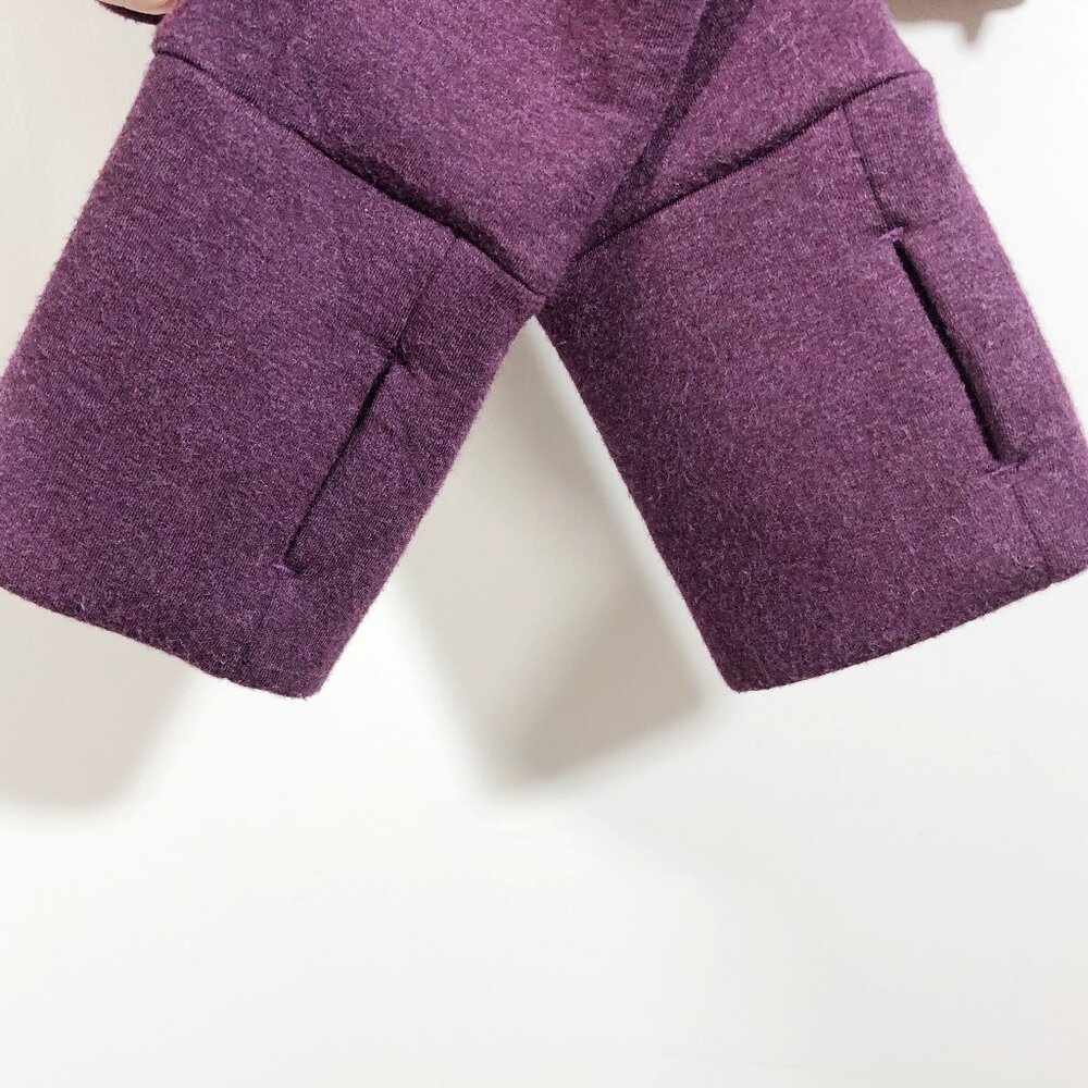 P'TULA Girlfriend Cropped Hoodie Full-Zip in Midnight Plum S - Picture 6 of 12